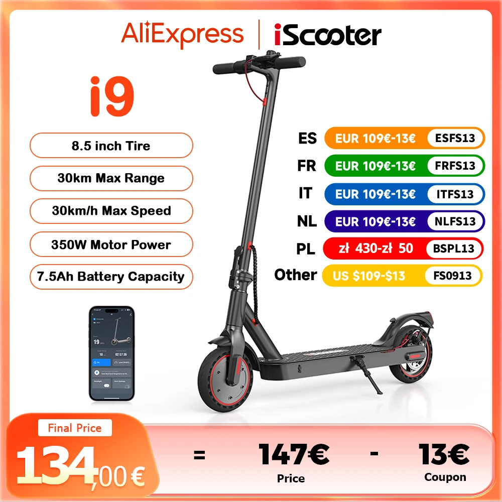 Trottinette électrique SUNGOD PRO 2 - 350W, 30km/h, Appli, Livraison Rapide, Noire Trottinettes électriques