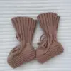 Infant Baby Neutral Booties 100% Cotton Knit Baby Socks Unisex Toddler Baby Shoes Shower Gift 2