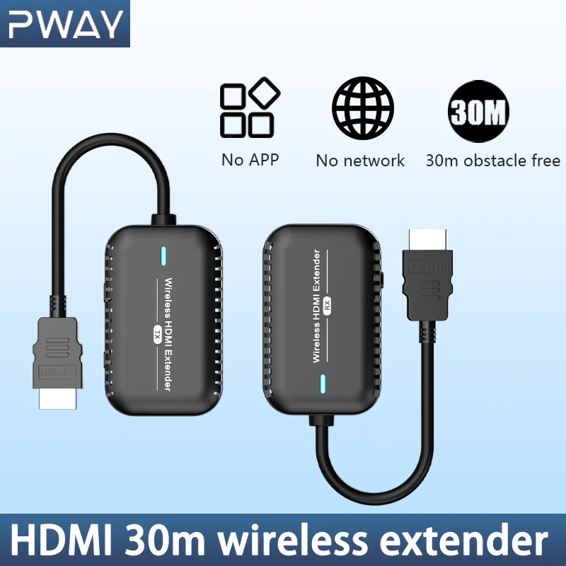 50m Wireless HDMI Video Transmitter Receiver Extender Display Adapter  Screen Share Switch for PS4 Camera DVD PC To TV Projector - AliExpress