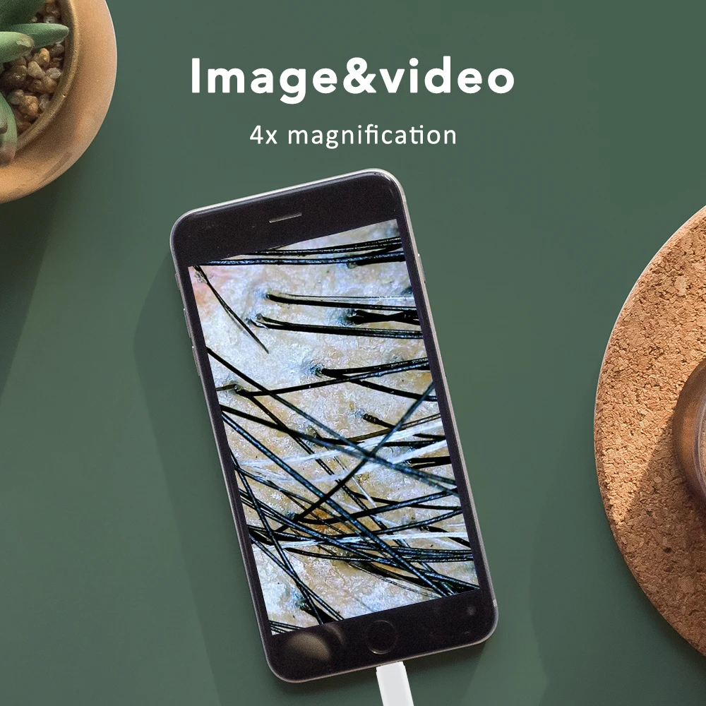 Wireless Electron Dermatoscope Scalp Detection Pores Magnifier Waterproof Professional Facial Skin Analyzer Machine Skin Care