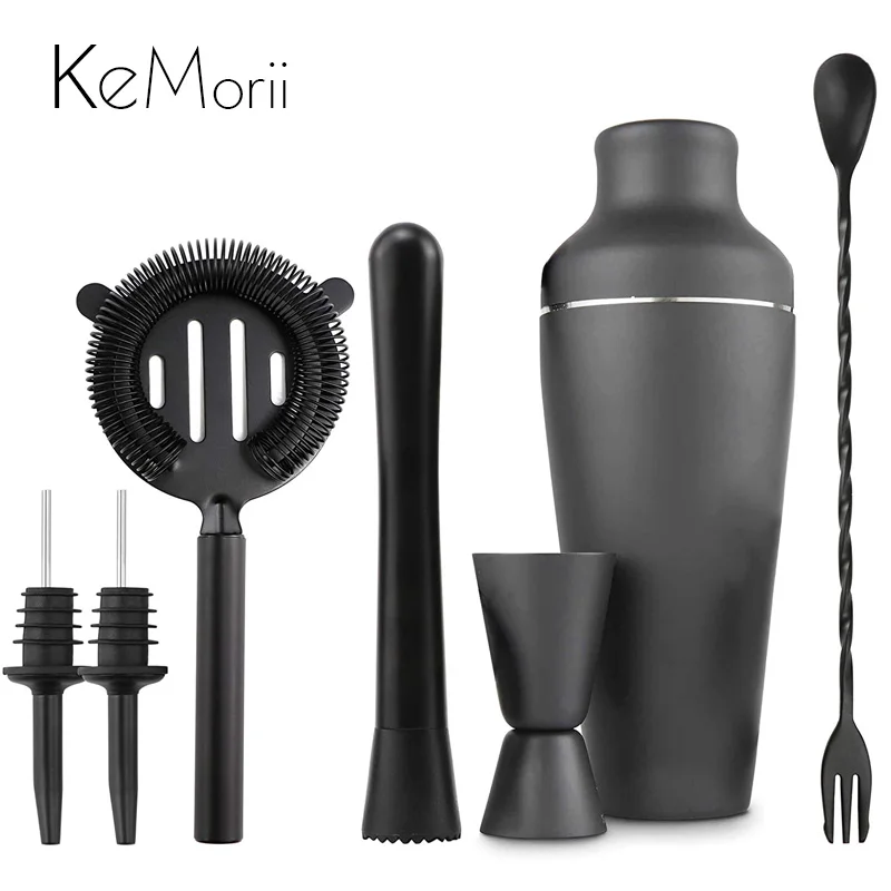 8Pcs Cocktail Shaker Set Profissional Wine Martini Drink Mixer Strumenti Da Bar Attrezzatura Da Barista Kit Da Barista Per Bar Di Casa