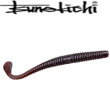 TSUNEKICHI Changji 뒤집개 패들테일 웜, 로드 아시안 퍼치, 썬 피쉬 누들, 스윙 테일, 부드러운 미끼, 3-4 인치