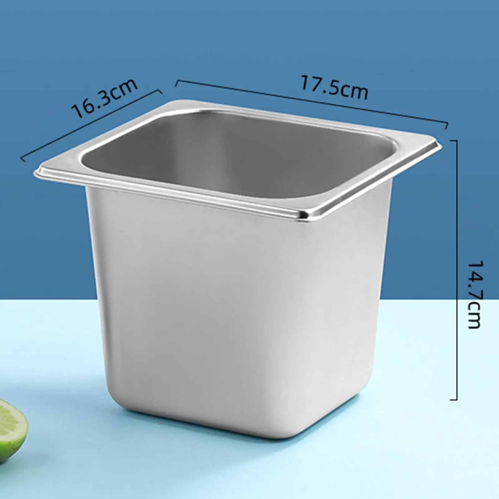 Stainless Steel Hotel Pans for Marinating Meat Preparing Bread Crumb Dish