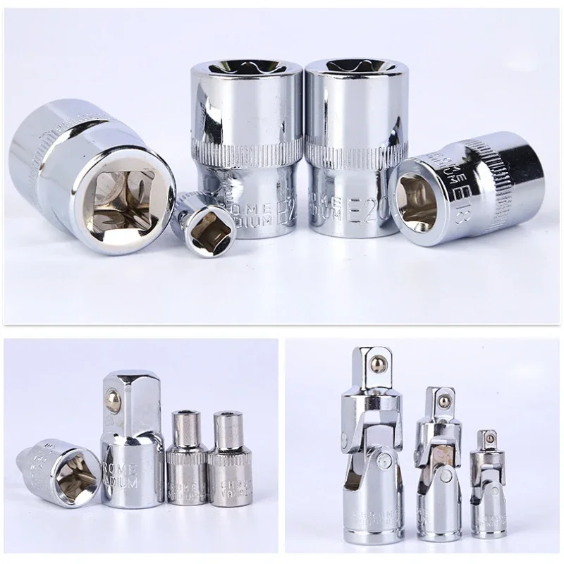 151 pieces auto repair set car hardware tool combination home auto repair hex socket set Chrome vanadium steel socket wrench - Image 6