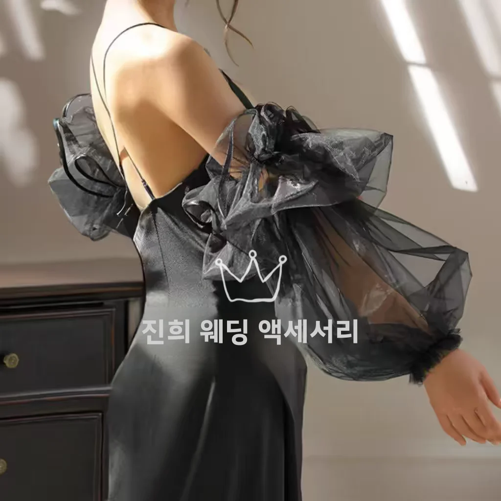 신부 장갑 버블 슬리브 사진 소품 웨딩 드레스 액세서리 신부를 위한 가벼운 여행 외출 베일 슬리브