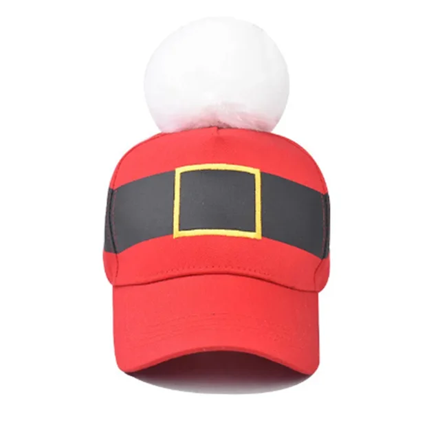 Christmas Hat Baseball Cap with Hairball Pom Pom Hats Outdoor Sports  Snapback Adjustable Hats For Men Women Gorras - AliExpress
