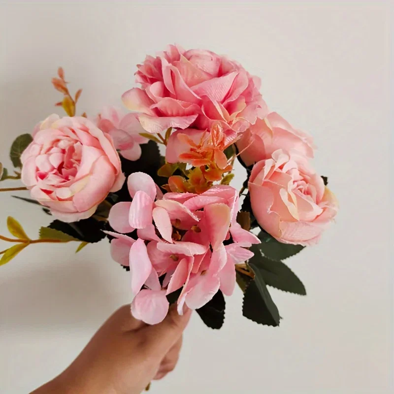 Peony Artificial Flower Decoration Bouquet Wedding Party Bride Holding Flowers Home Arrangement Fake Flowers