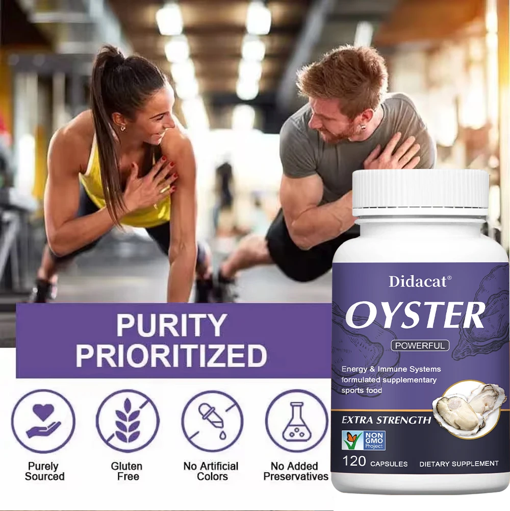 Oyster Supplement Energy Immune System Sports Nutrition Supplement Non-GMO Gluten-Free