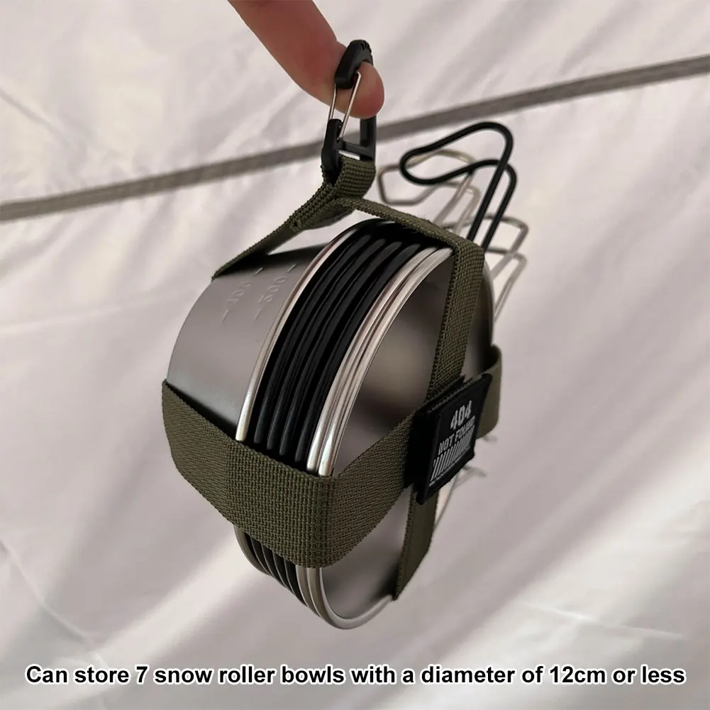 Nylon Camping Tableware Storage Strap for Outdoor Dinnerware
