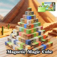Magnetic Building Blocks Mine World Cube Magnet World Set for Kid Age 3+ DIY Model Children Stem Best Montessori Sensory Toy 1