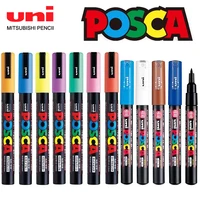 Japan UNI Posca Marker Pen Acrylic Paint Acrylic Paint Pen Marcadores PC-1M 3M Art Supplies Stationery Painting Graffiti 1
