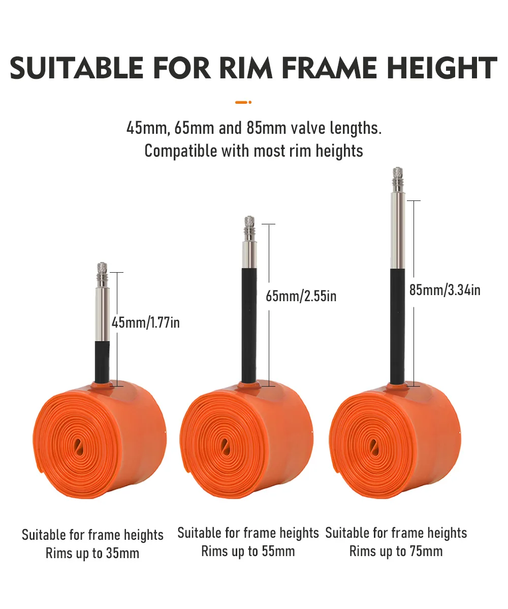 Think rider 1 Stück ultraleicht 28g Fahrrad Innenrohr 700x18 25 28 32 Rennrad TPU Material Reifen 65mm Länge Französisch Ventil – Detail 6