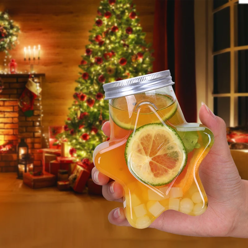 1Pcs Christmas Booze Balls-Xmas Fillable Booze Tree Ornaments-Clear Plastic Xmas Hanging Pendant 50ML Candy Juice Bottle