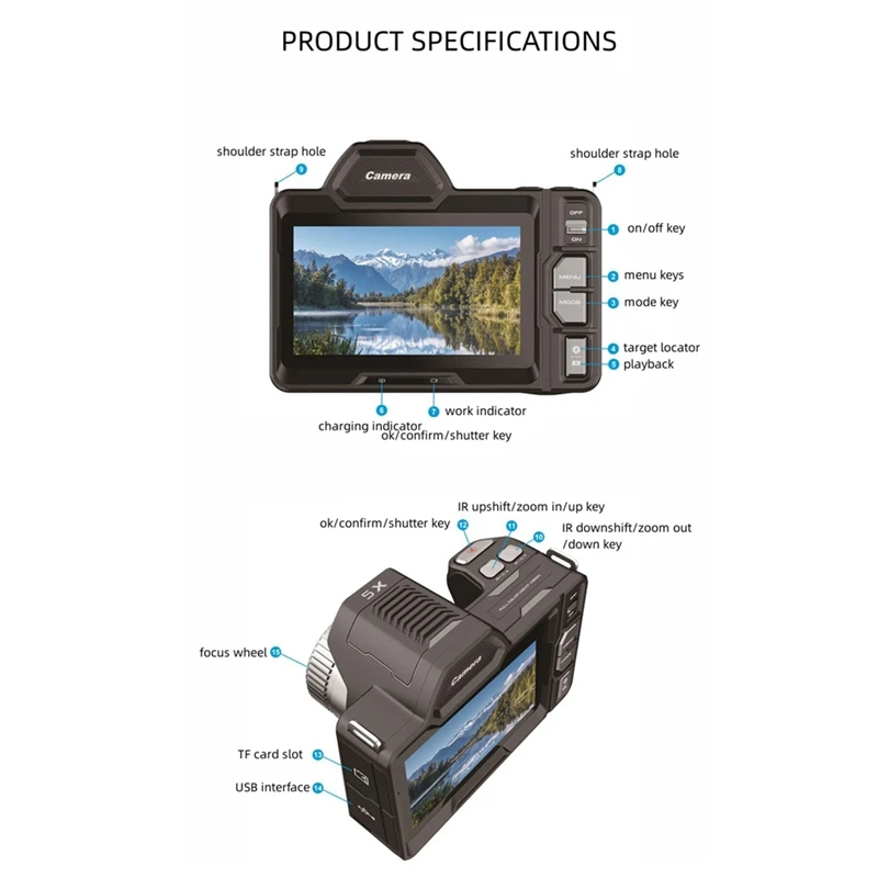 디지털 4K SLR 와이파이 카메라, 야간 투시경, 풀 컬러 적외선, 10X 디지털 줌, 야외 사냥 카메라, 지지대 5G 800M, 쉬운 설치
