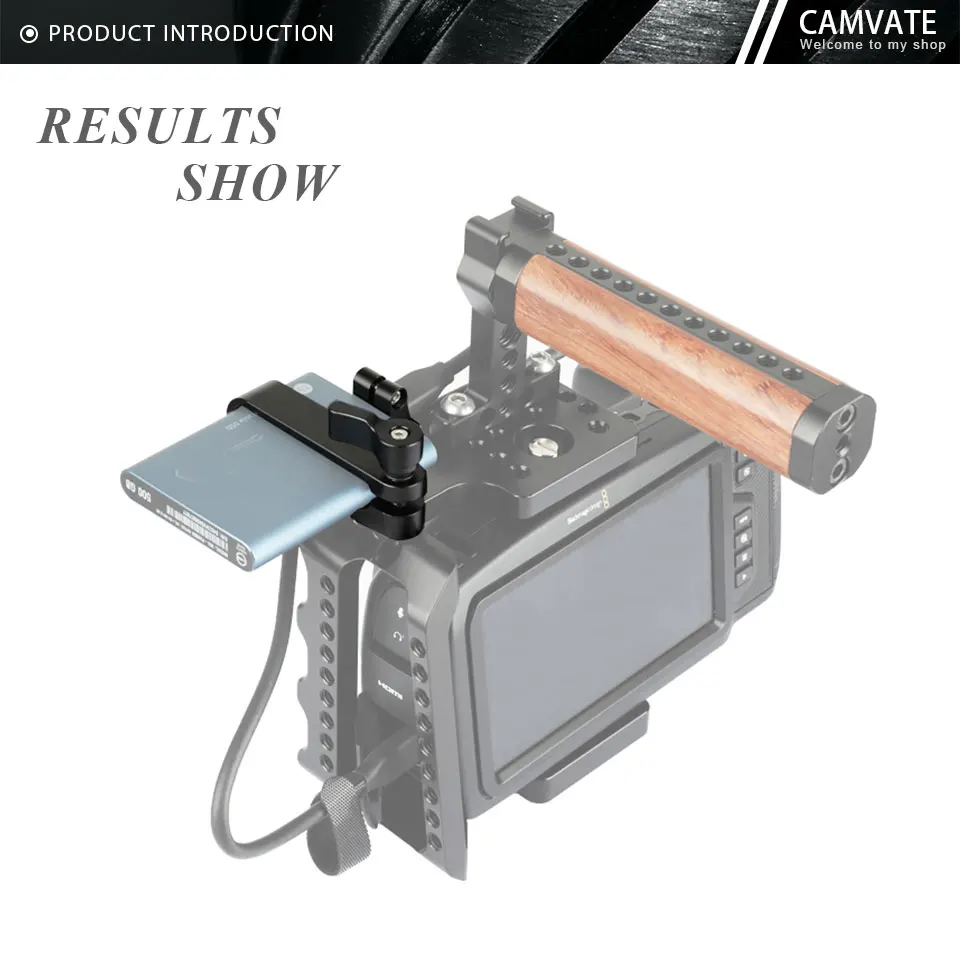 Mount For Samsung T5 SSD Mount Bracket SSD Holder Clamp Attached Cage via M5/1/4