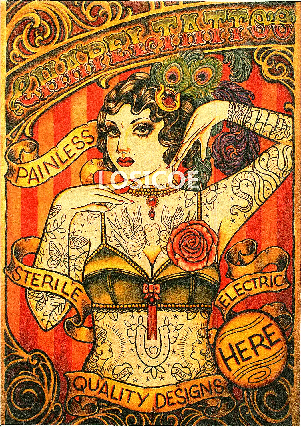 Tattoo Design Poster HD Print Painting Retro Kraft Paper Wall Sticker Vintage Art Mural Room Home Decoration 30X42 CM | Дом и сад