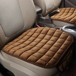 Premium Black Car Seat Cushion with Non - Slip Base & Convenient Storage Pouch - Autumn And Winter (Coffee)