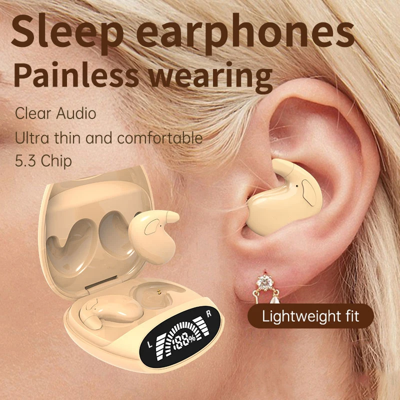 Bluetooth Headphones Wireless Earbuds 48hrs Talktime Digital Display Sports Ear Buds IPX5 Waterproof Earphones for Phone Laptop