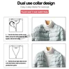 Women Liner Duck Down Jacket O-neck Variable V-neck 2024 New Female Winter Keep Warm Collarless Ultralight Quilted Puffer Coat 3
