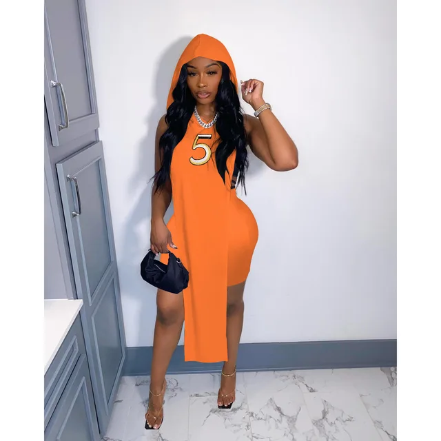 Sexy Hoodie Long Top Club Outfits 2 