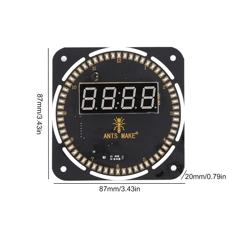 DIY 회전 디지털 LED 디스플레이 모듈, DC5V 알람 전자 디지털 시계 키트, 51 SCM 학습 보드