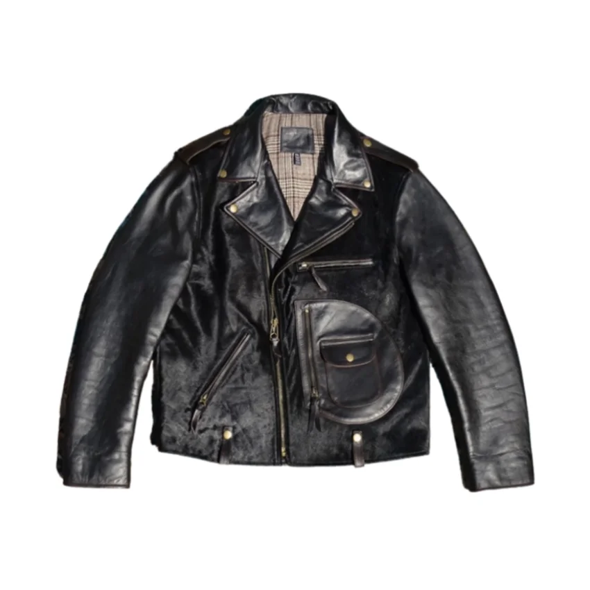 Men's J-24 Shearling Leather Jacket Motorcycle Style Outwear