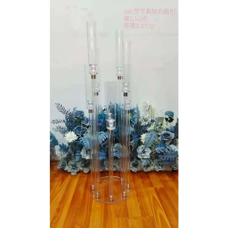 10pcs) Wedding Decoration Centerpiece Candelabra Clear Candle Holder Acrylic Candlesticks for Weddings Event Party