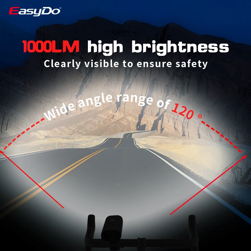 Easydo Bike Headlight Rear Flashlight for Bike Lights for Bicycle Head Front Light with Taillight MTB Road Cycling  Accessories