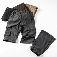 Trendy functional style detachable shorts for spring and summer thin and versatile straight leg men's multi pocket workwear pant 1