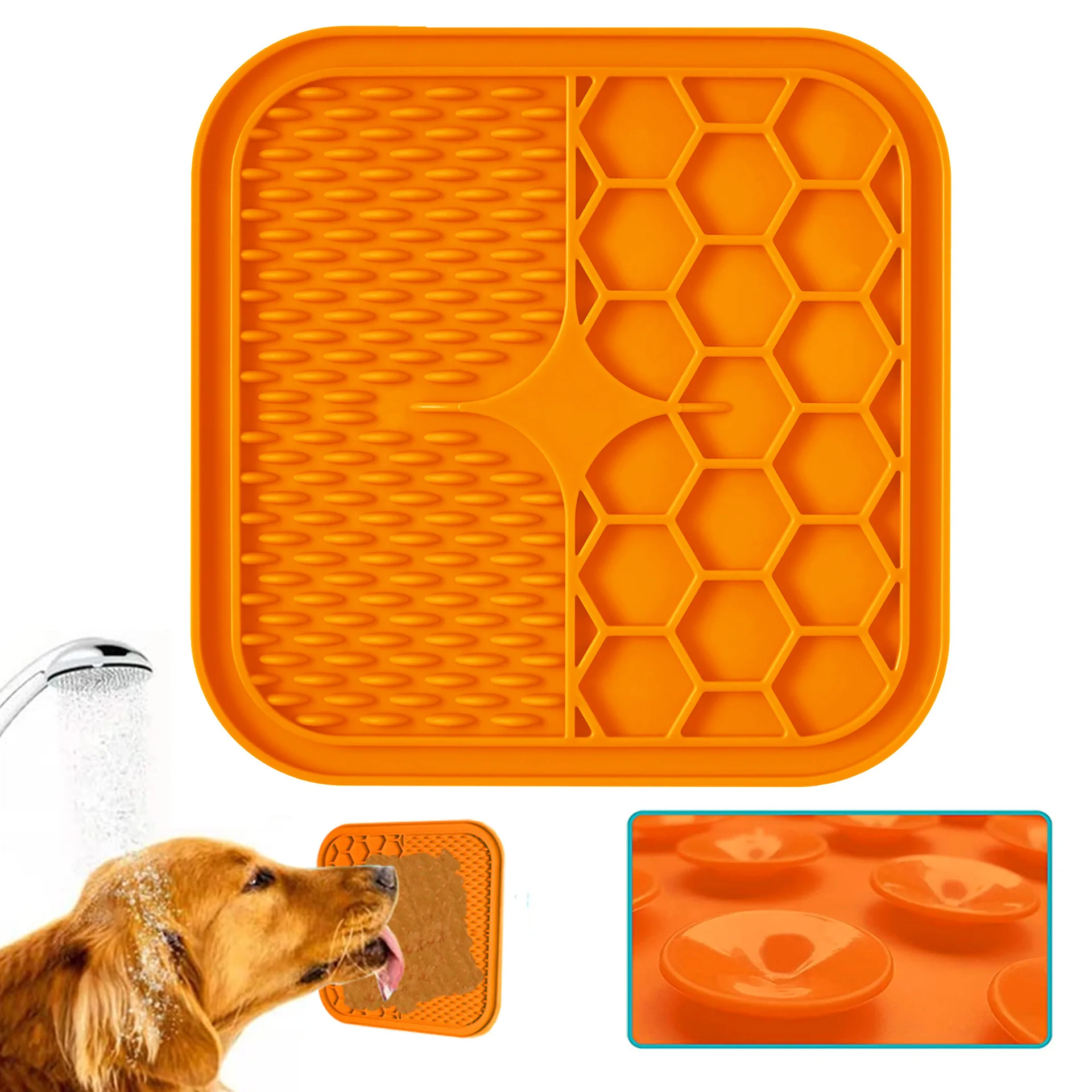 Silicone Licking Pad Pet Dog Lick Pad Slow Eating Feeder Bath