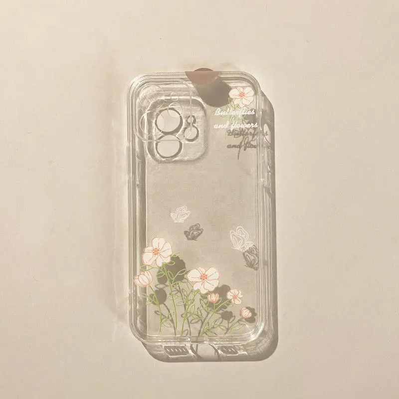 Floral Pink Bowknot Fashion Silicone Phone Case Cover