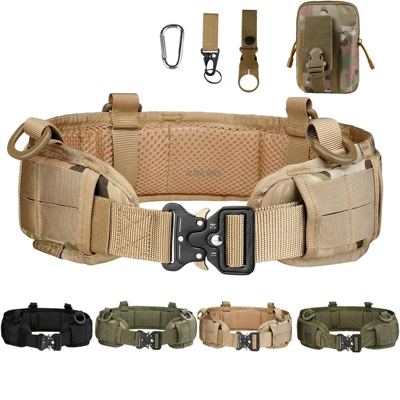 

Tactical Molle Belt Military Combat Belts Outdoor Multifunctional Training Waistband Hunting Hiking Wargame Quick Release Girdle