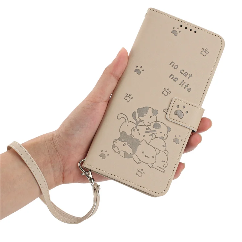 Floral Leather Flip Case with Magnetic Wallet Cover
