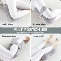 Oreiller pour dormeurs latéraux, oreiller de soutien pour les maux de hanches et de dos, peluche, ceinture de liaison et lavable en Machine 5