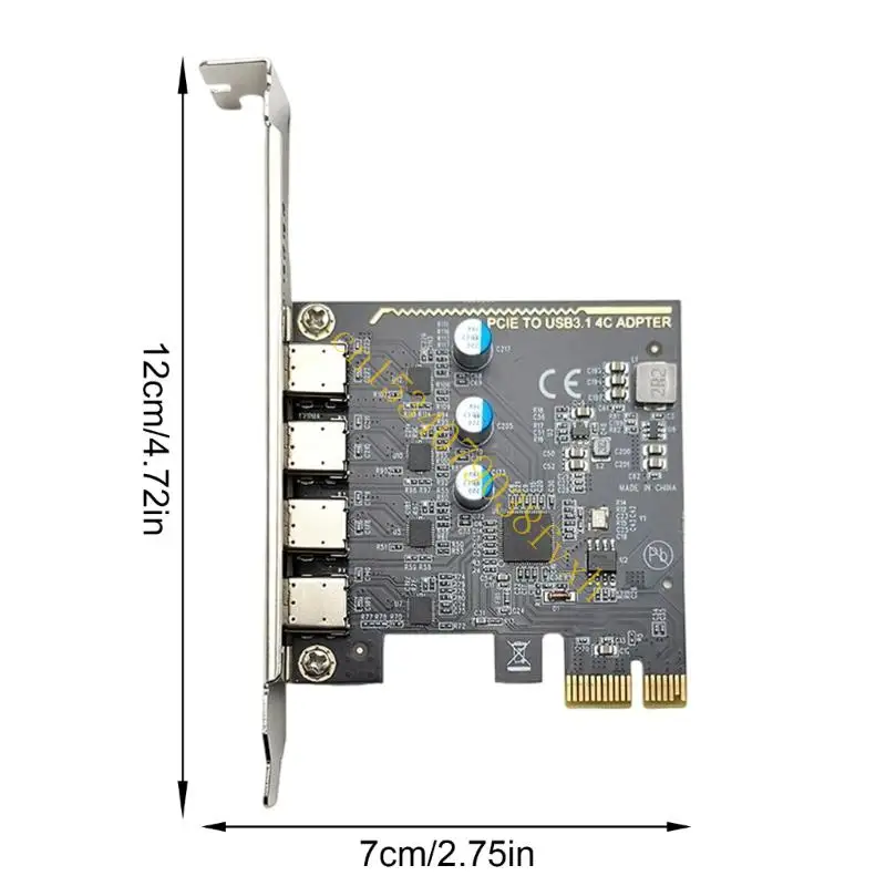 데스크탑 B2EA용 4 포트 유형 C PCIExpress 카드 USB 3 2 Gen1 5Gbps 속도