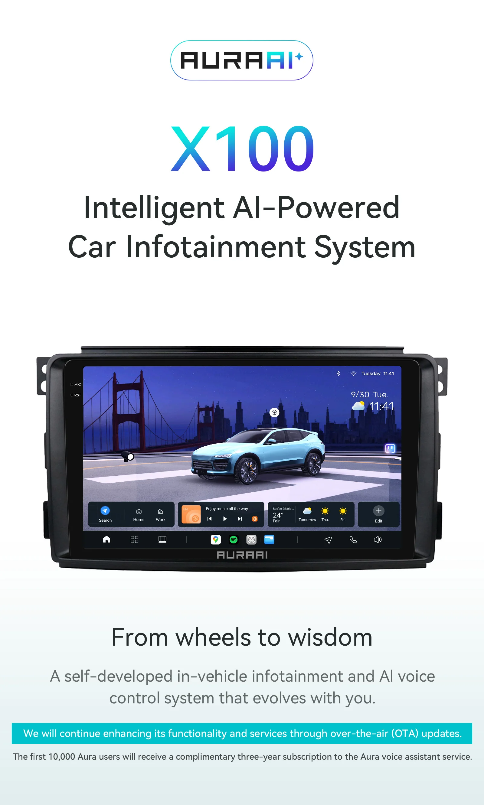 8G+256G AI 2K Bildschirm für Smart Fortwo 451 2005-2015 Autoradio CarPlay Android Auto 4G WIFI GPS BT DSD ADAS Dual-Mikrofon 360°-Kamera 7870 – Detail 1