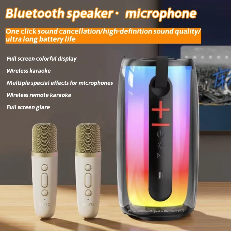 kinyo K9 Bluetooth Speaker Colorful RGB Light High and Low Bass Cannon