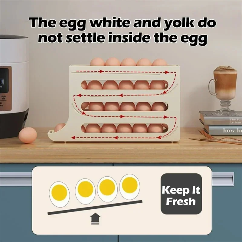 Automatic Rolling Egg Storage Rack 3