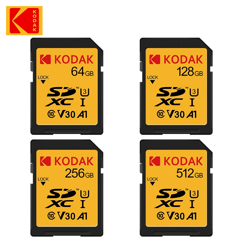 KODAK Ʈ SD ī, 128GB SDXC SD Class10 ÷ ޸ ī, 4K SDHC Ǯ HD  ÷ ũ Tf SD ī, ī޶ PC