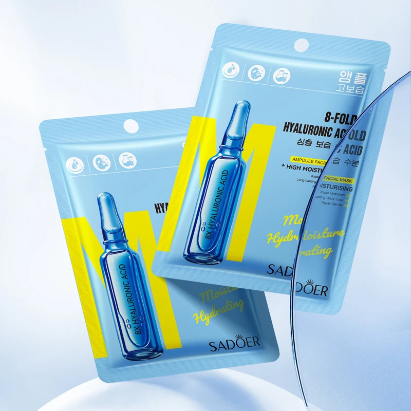 5/10pcs SADOER Hyaluronic Acid Face Mask Moisturizing Hydrating Facial Masks Korean Cosmetics Skin Care