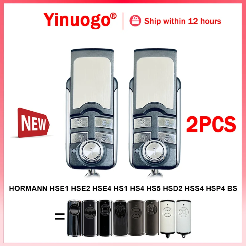 2PCS For HORMANN HSE2 HSE4 HSE5 868 BS Garage Door Remote Control 868MHz HORMANN HS HSE 1 4 5 868 BS SERIES Gate Remote Control