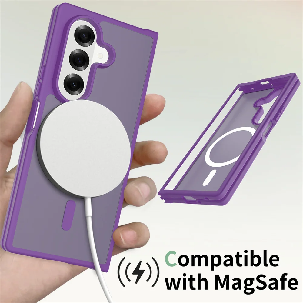 Luxury Flip Cover with Wireless Charging Support