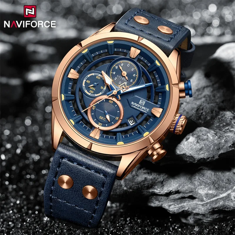 

NAVIFORCE Original New Luxury Watches For Men Sport Casual Quartz Wristwatch Waterproof Male Chronograph Clock Relogio Masculino