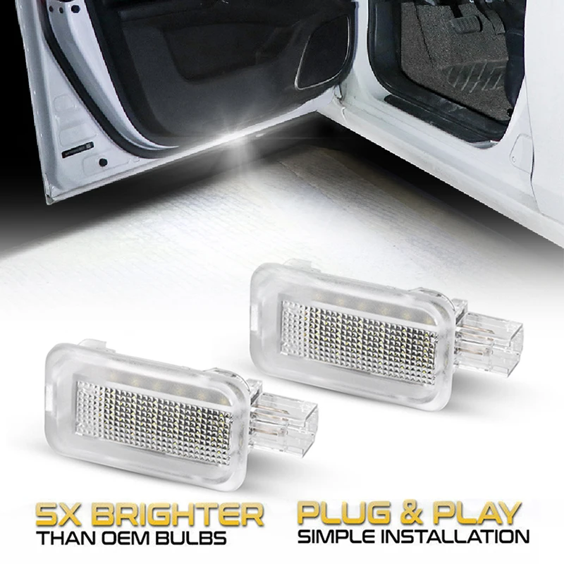 

2Pcs 6000k White LED Interior Door Lights Courtesy Lamps For Subaru Forester Outback Legacy XV Tribeca Canbus