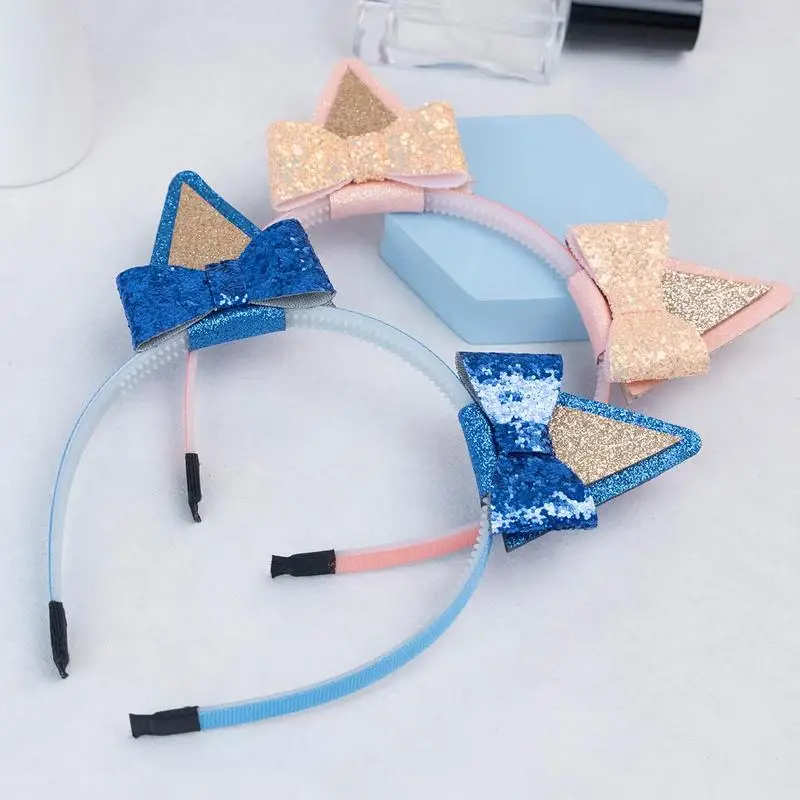 

Ears Hair Bow Clips For Kid Headband Cosplay Headdress Cute Clips With Bow Tie Halloween Hair Accessories for Adult Kids Gifts