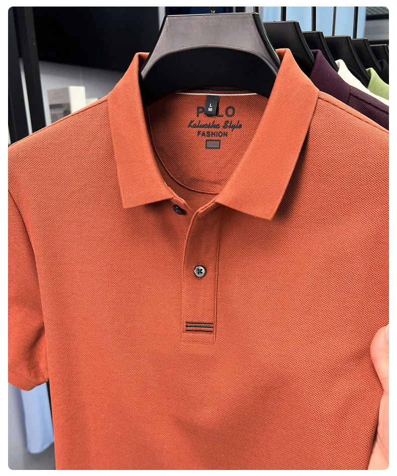 100% pure cotton short sleeve polo shirt men summer simple Korean fashion striped high-end designer brand casual golf T-shirt 30 S0db7194cb0844323a492d1be0341a27ew