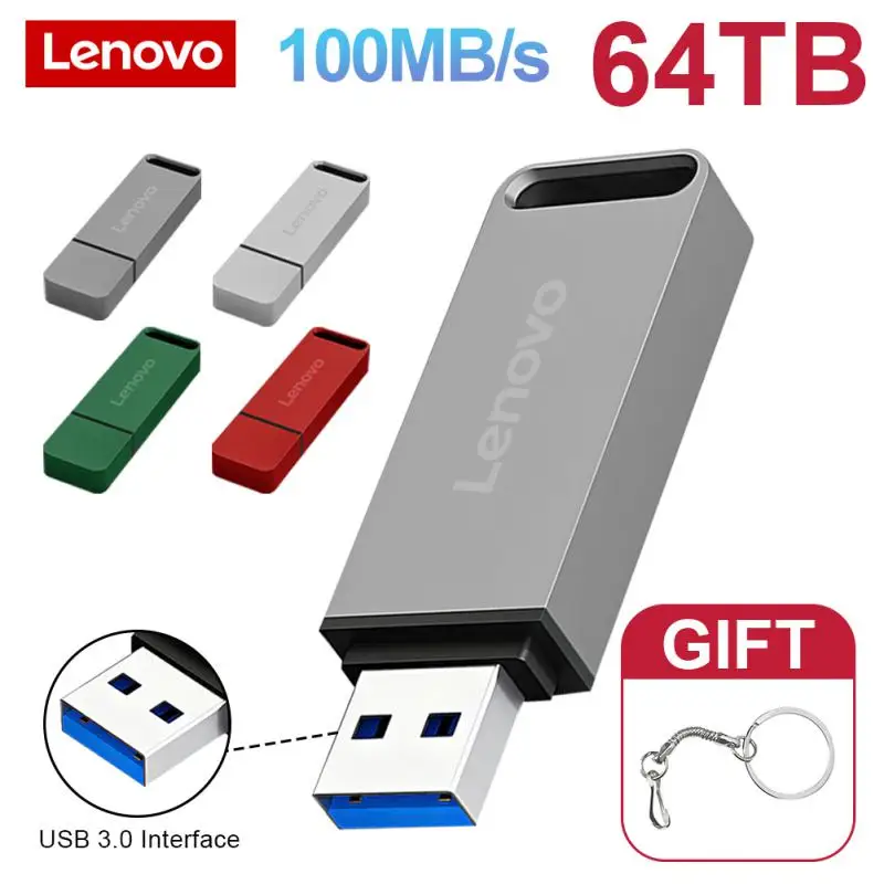 Lenovo Metal 2Tb Usb Disk Flash Drive Usb 3.0 Trasferimento File Ad Alta Velocità 16Tb 8Tb Stile Meccanico Impermeabile Di Grande Capacità