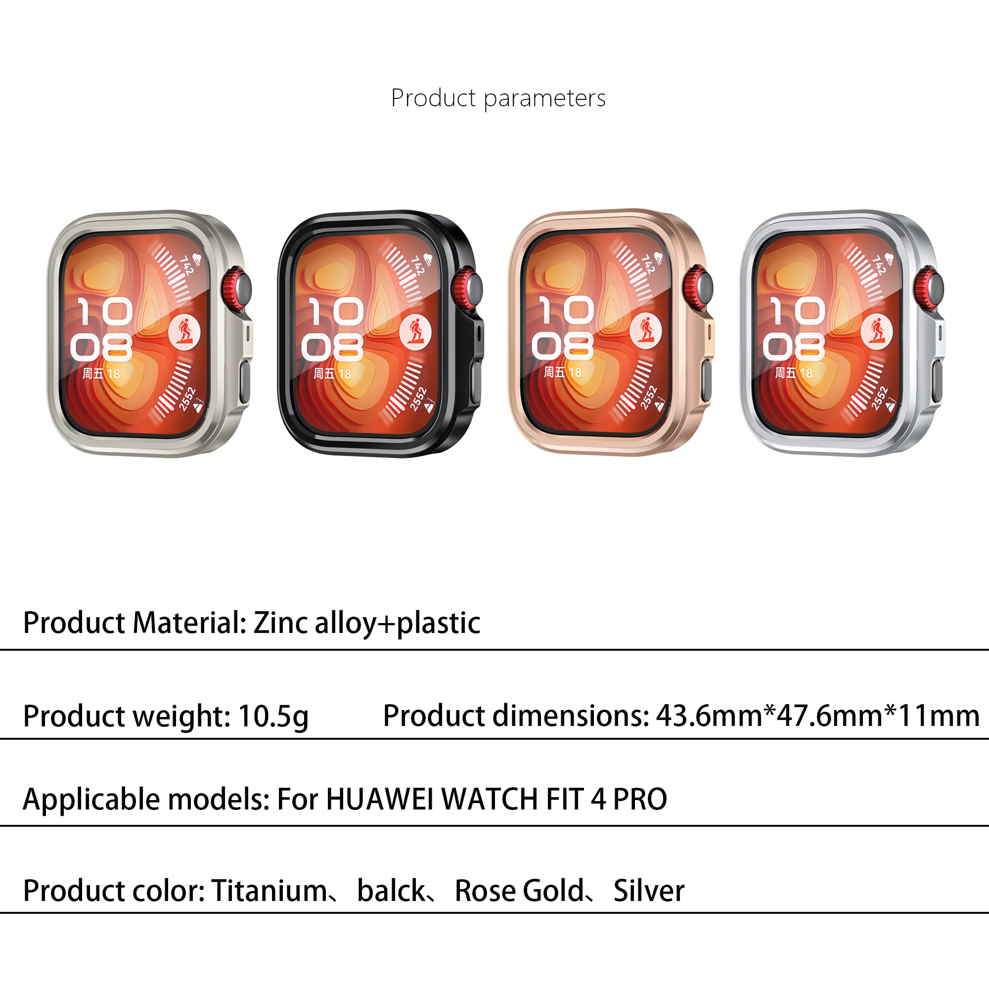 Rugged Hard Metal Protective Case for Smartwatches - Hollow Shell Bumper Cover Accessory