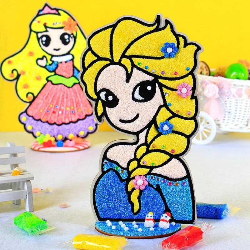 3D Wood Snowflake Clay Painting Children DIY Creative Colorful Mud Painting Toys Board Art Tool Child Educational Toys