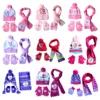 New Autumn Winter Children Hat Elsa Classics Disney Princess Cartoon Cap Scarf Hat Glove Warm knitted hat Girl Christmas Hat 1